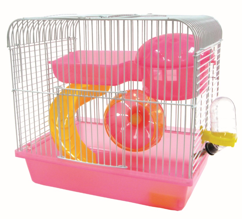 YML Dwarf Hamster or Mouse Cage with Color Accessories, Blue